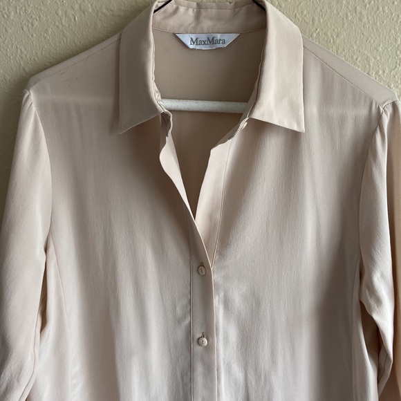 Max Mara beige silk blouse - Picture 3 of 5